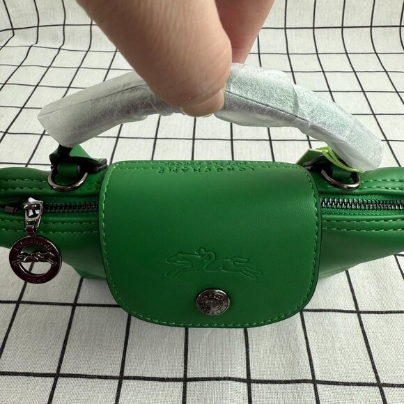 NWT LONGCHAMP LE PLIAGE XTRA XS POUCH Green - Picture 4 of 8
